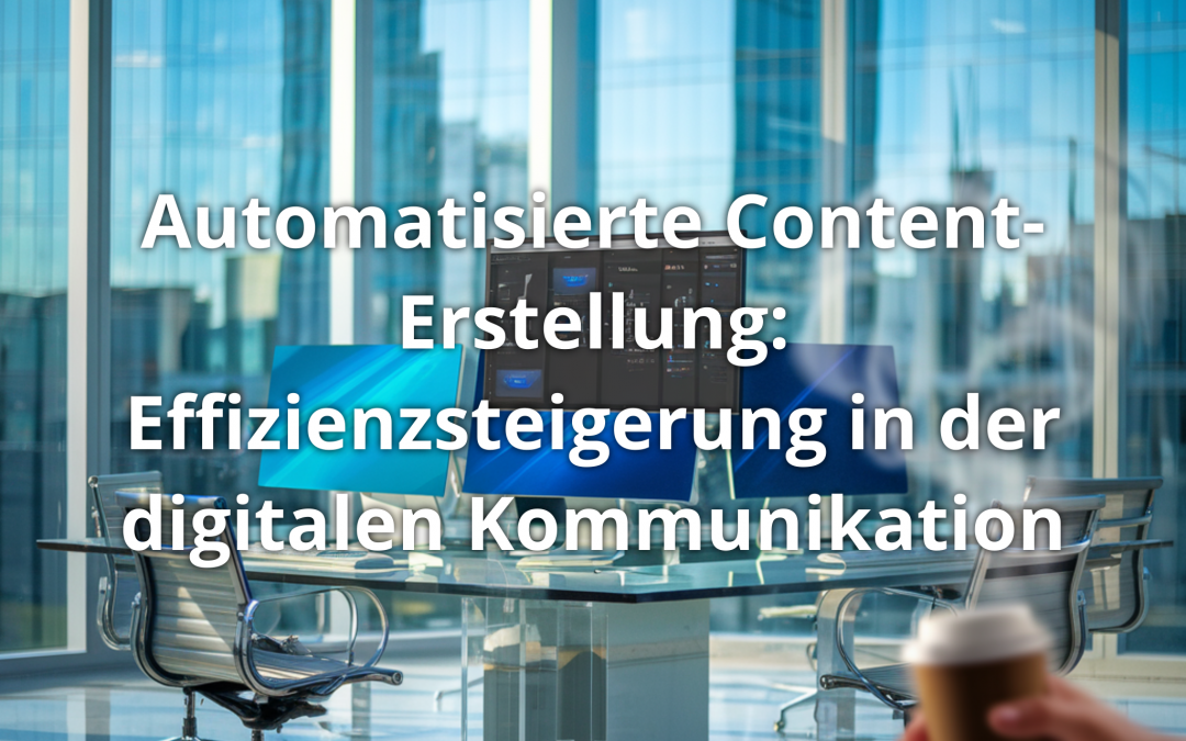 Automatisierte Content-Erstellung: Effizienzsteigerung in der digitalen Kommunikation